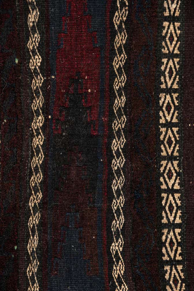 2' x 5' 8 Hand Knotted Balouch Oriental Wool Runner Rug