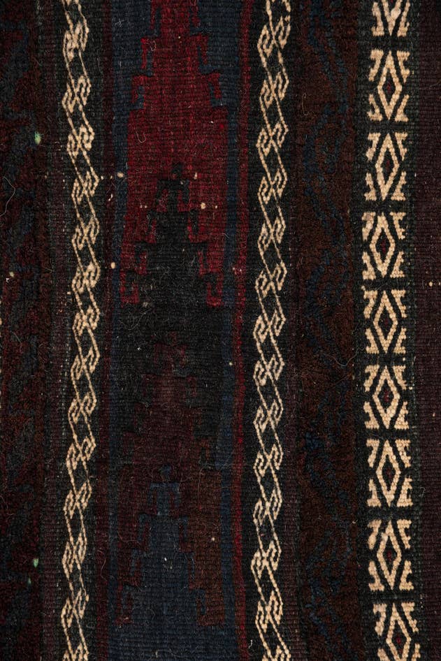Detail image of 2' x 5' 8 Hand Knotted Balouch Oriental Wool Runner Rug