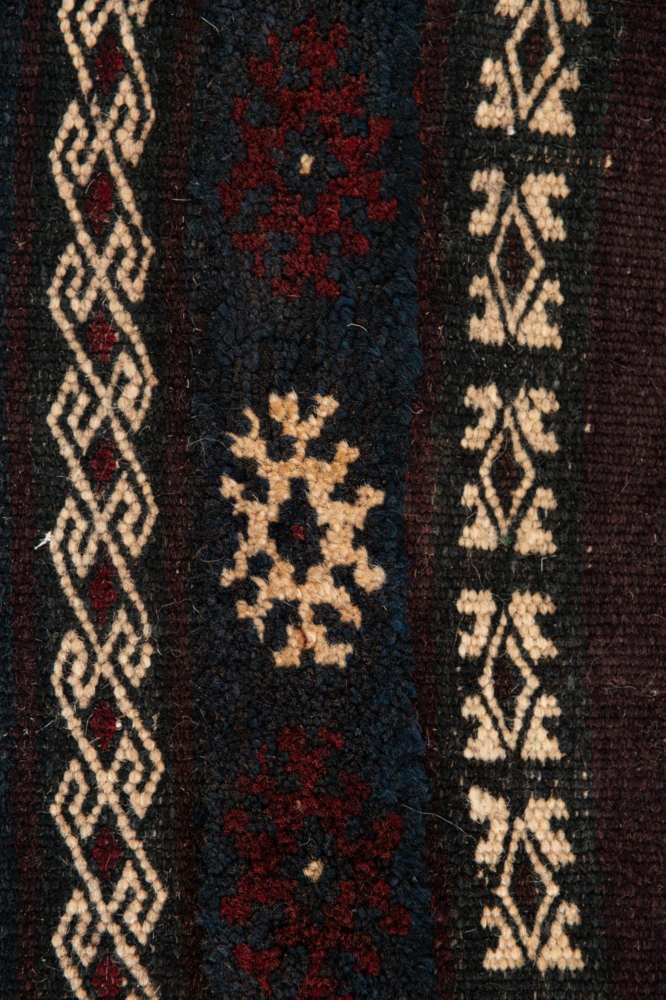 2' x 5' 8 Hand Knotted Balouch Oriental Wool Runner Rug
