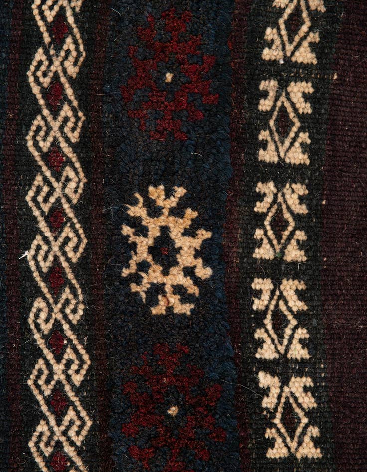 Detail image of 2' x 5' 8  Hand Knotted Balouch Oriental Wool Runner Rug