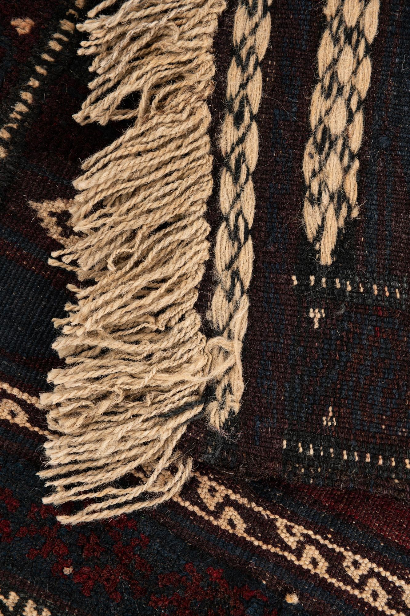 2' x 5' 8 Hand Knotted Balouch Oriental Wool Runner Rug