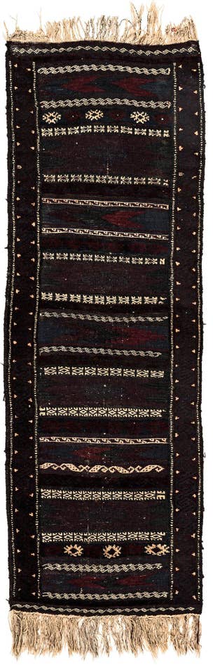 Detail image of 2' x 5' 8 Hand Knotted Balouch Oriental Wool Runner Rug