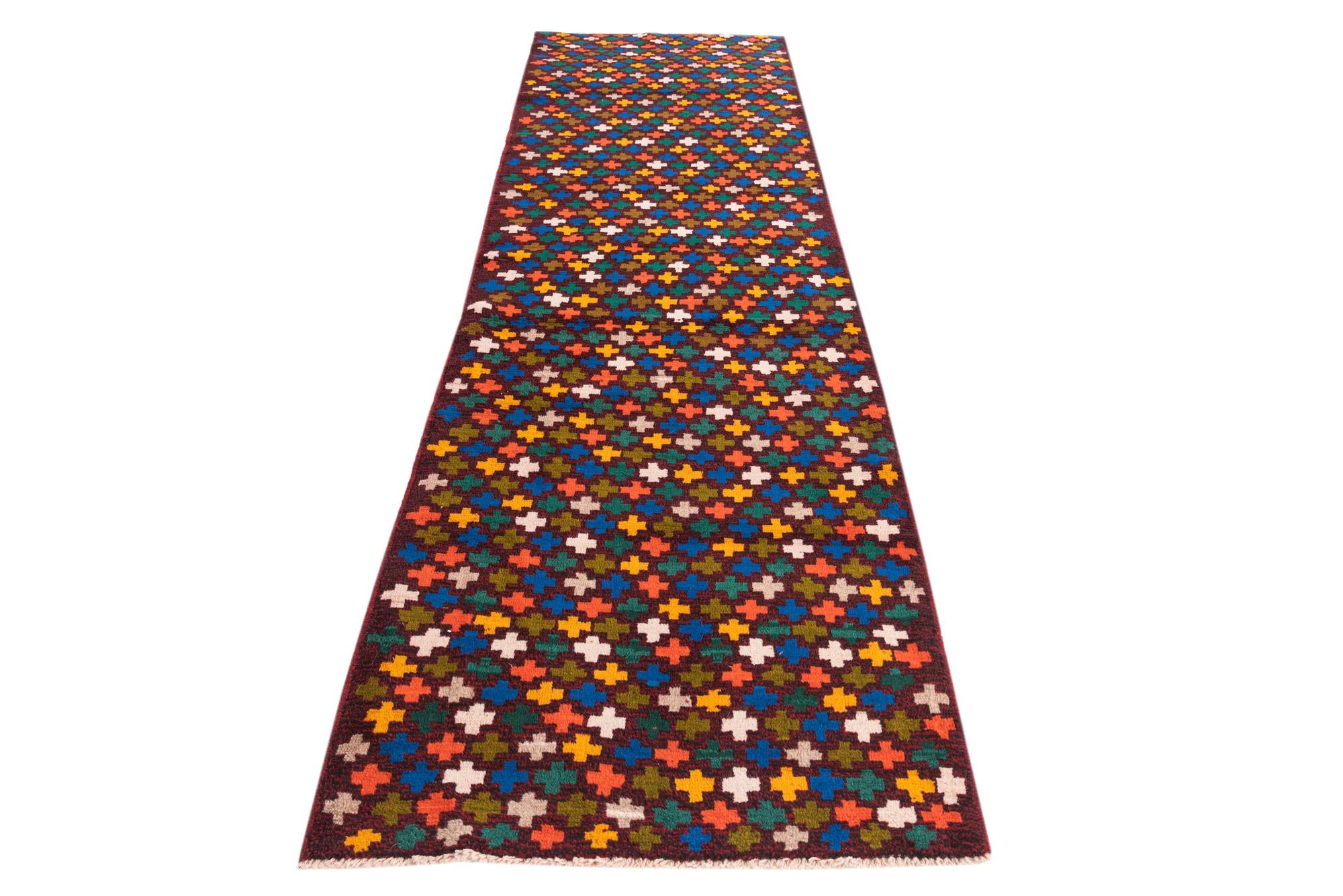 2' 10 x 9' 10 Hand Knotted Balouch Wool Runner Rug