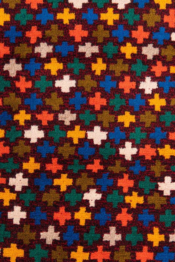 85cm x 300cm Handgeknüpft Balouch Wolle Läufer Teppich