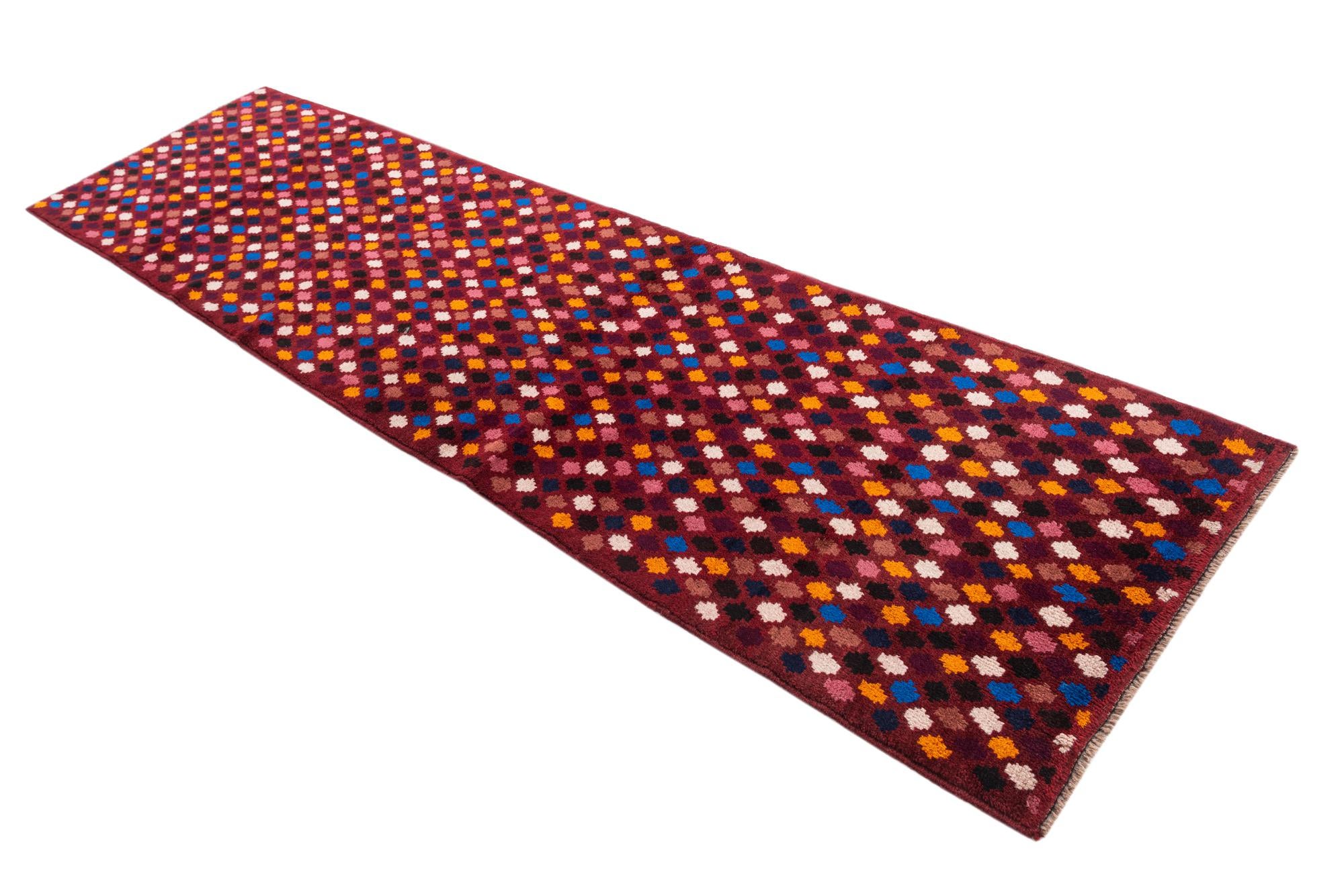 2' 9 x 10' Hand Knotted Balouch Wool Runner Rug
