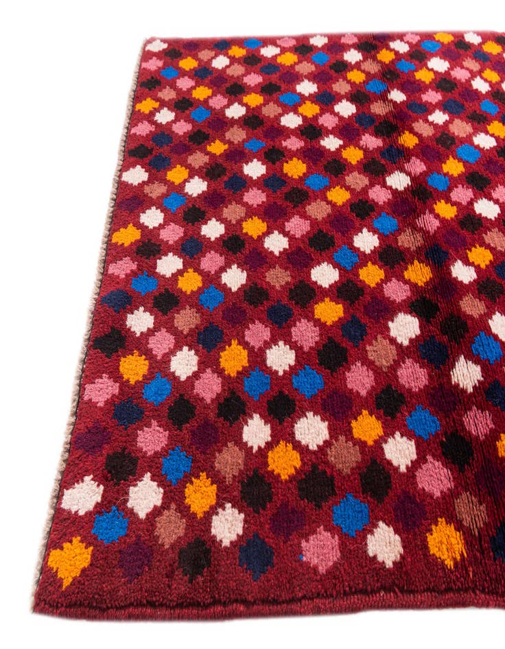 Detail image of 2' 9 x 10'  Hand Knotted Balouch Wool Runner Rug