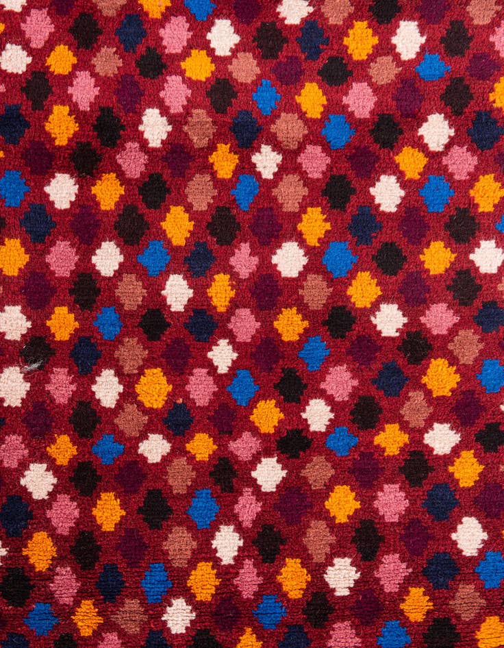 Detail image of 2' 9 x 10'  Hand Knotted Balouch Wool Runner Rug