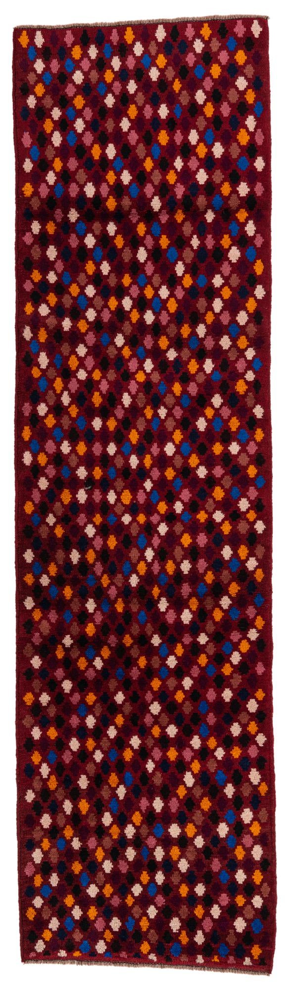 2' 9 x 10' Hand Knotted Balouch Wool Runner Rug