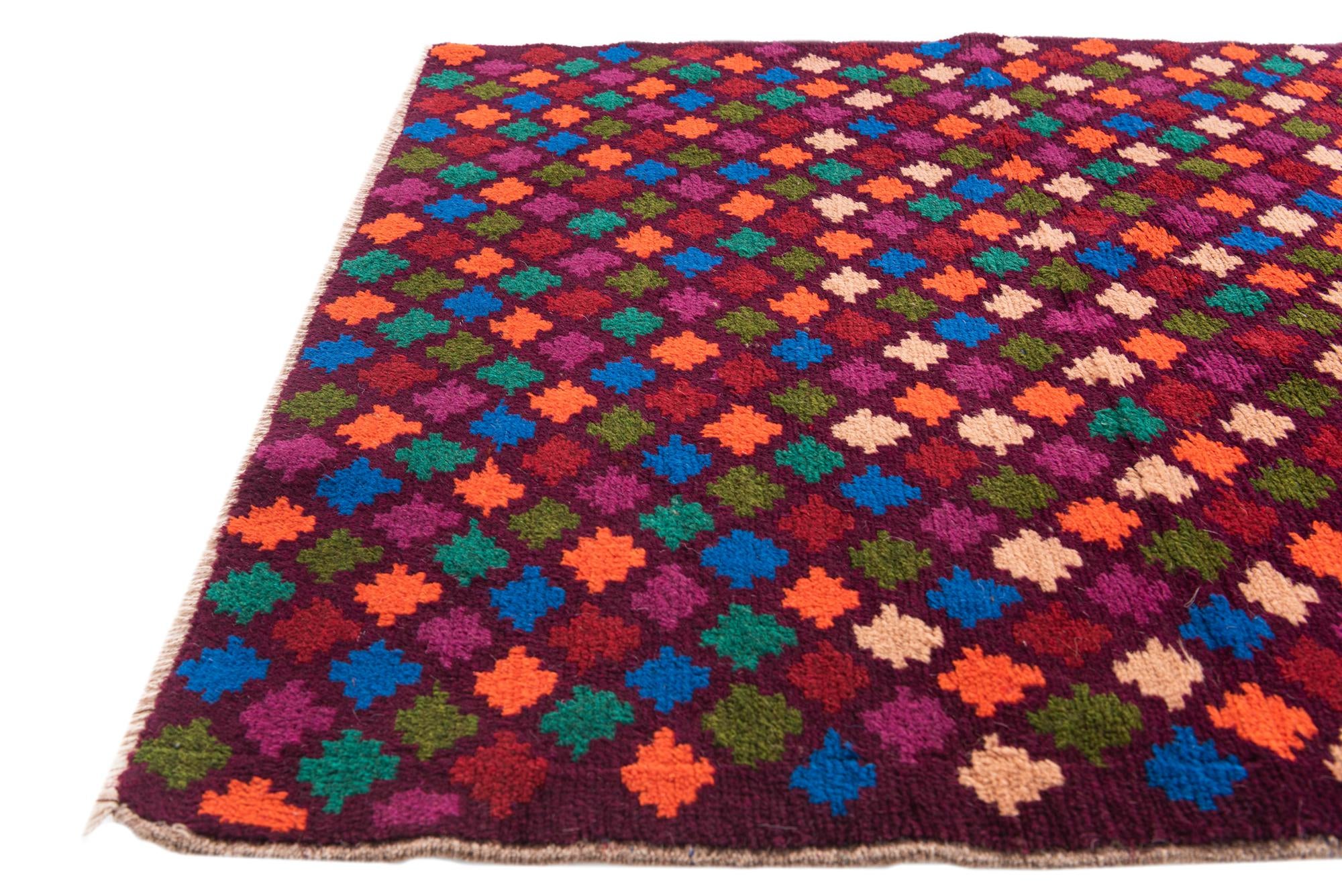 2' 9 x 9' 3 Hand Knotted Balouch Wool Runner Rug