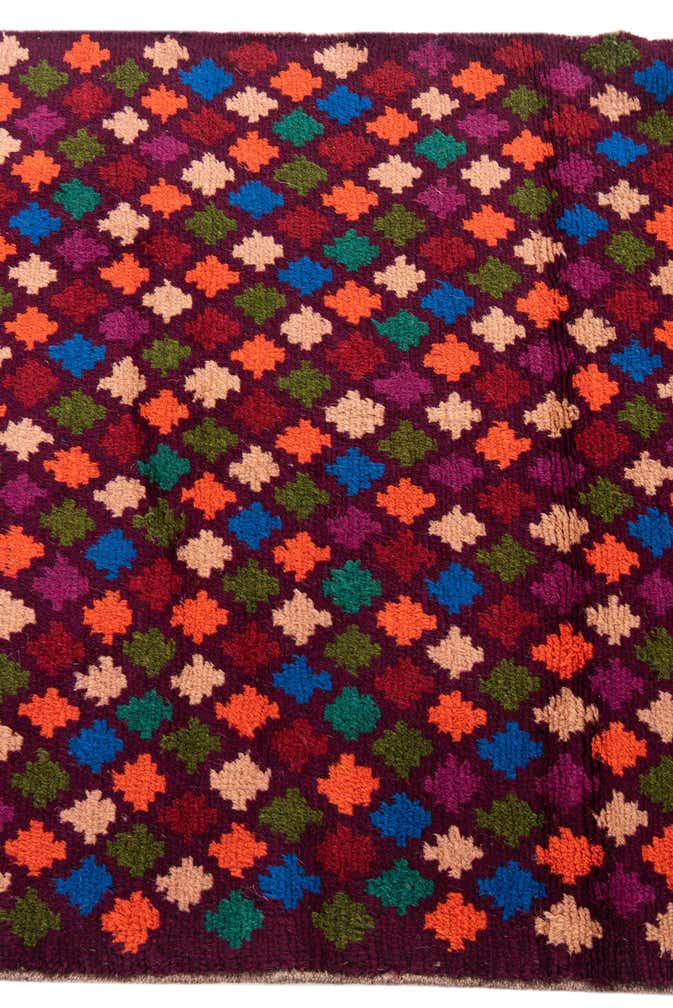 2' 9 x 9' 3 Hand Knotted Balouch Wool Runner Rug