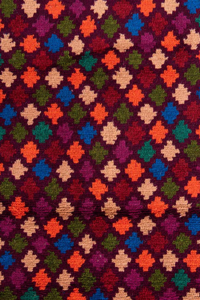 2' 9 x 9' 3 Hand Knotted Balouch Wool Runner Rug