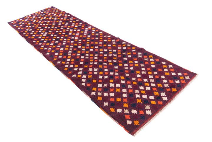 2' 10 x 9' 10 Hand Knotted Balouch Wool Runner Rug