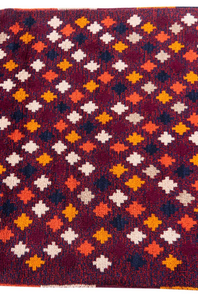 Detail image of 2' 10 x 9' 10 Hand Knotted Balouch Wool Runner Rug