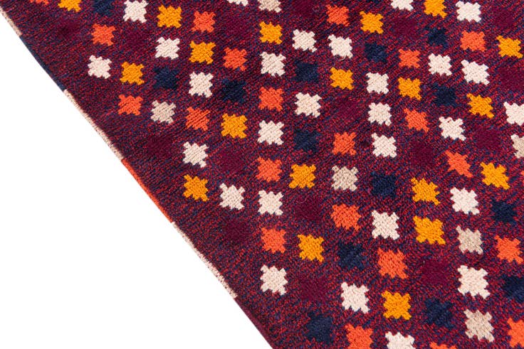 Detail image of 2' 10 x 9' 10 Hand Knotted Balouch Wool Runner Rug
