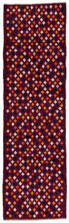 Detail image of 2' 10 x 9' 10 Hand Knotted Balouch Wool Runner Rug