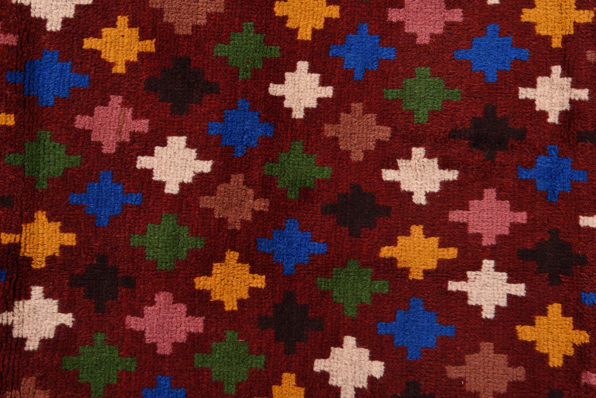 2' 10 x 10' Hand Knotted Balouch Wool Runner Rug
