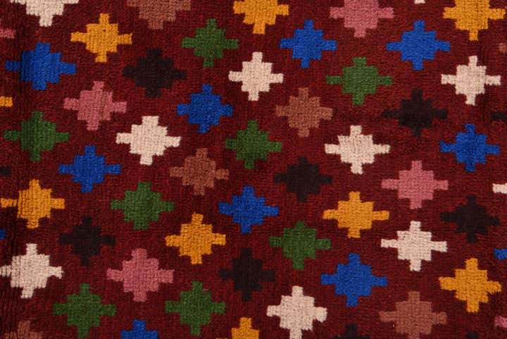 2' 10 x 10' Hand Knotted Balouch Wool Runner Rug