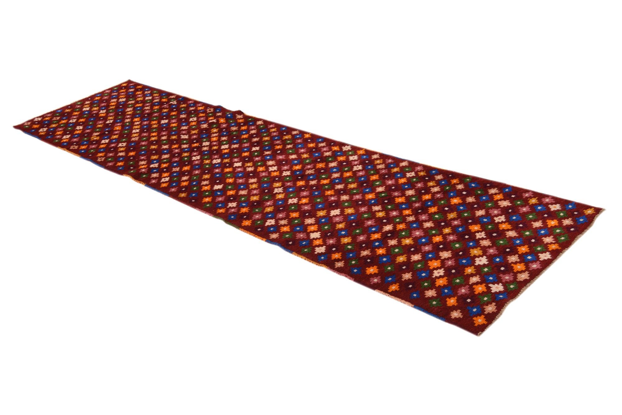 2' 7 x 9' 10 Hand Knotted Balouch Wool Runner Rug