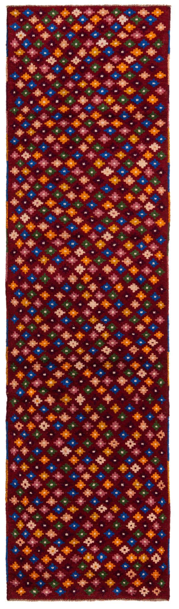 2' 7 x 9' 10 Hand Knotted Balouch Wool Runner Rug