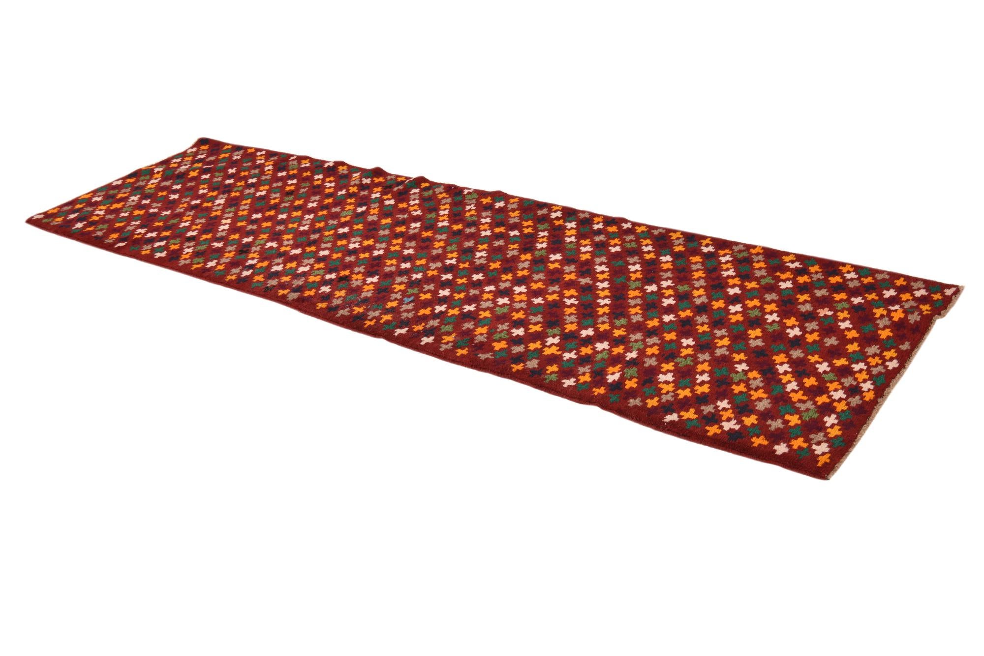 2' 8 x 9' 8 Hand Knotted Balouch Wool Runner Rug