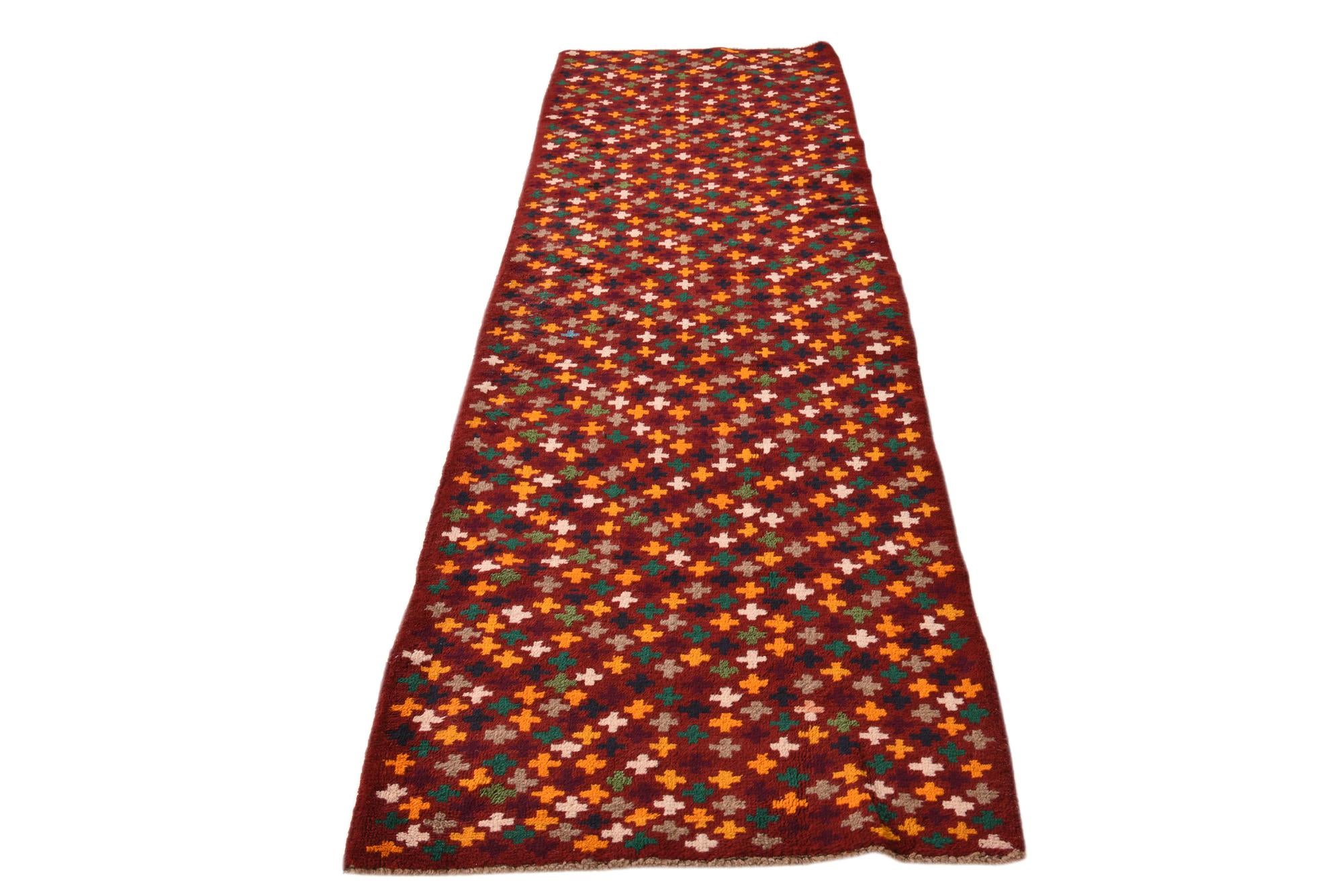 2' 8 x 9' 8 Hand Knotted Balouch Wool Runner Rug