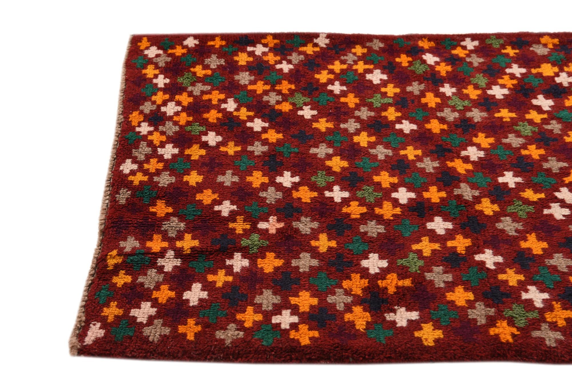 2' 8 x 9' 8 Hand Knotted Balouch Wool Runner Rug