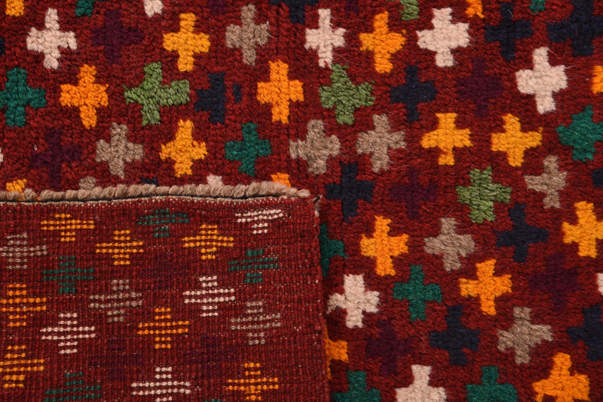 2' 8 x 9' 8 Hand Knotted Balouch Wool Runner Rug