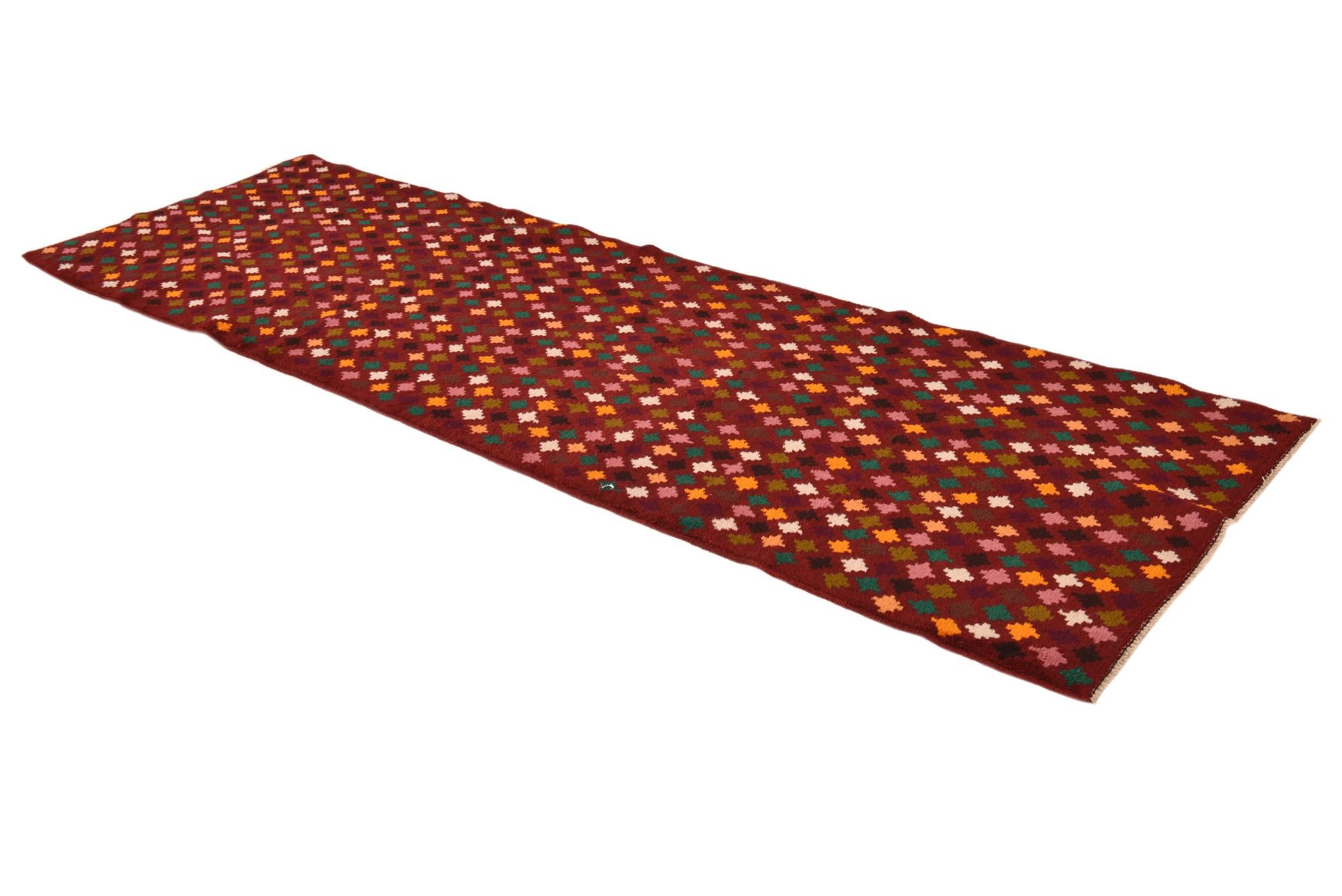 2' 11 x 9' 9 Hand Knotted Balouch Wool Runner Rug