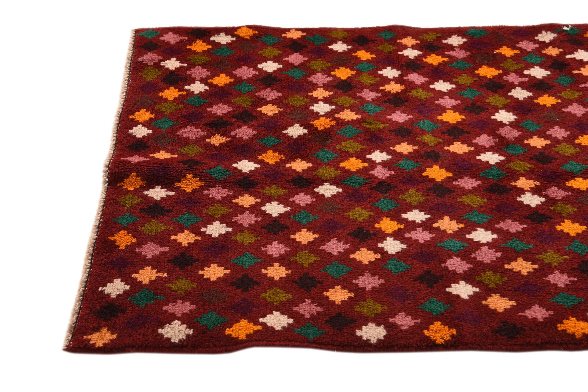 2' 11 x 9' 9 Hand Knotted Balouch Wool Runner Rug