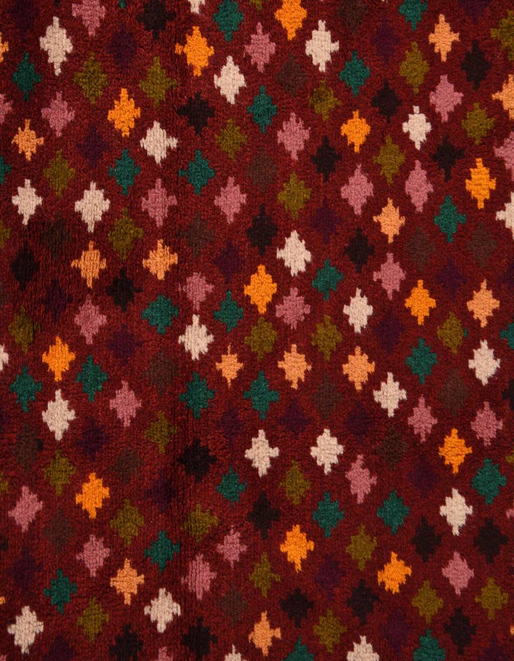 Detail image of 2' 11 x 9' 9  Hand Knotted Balouch Wool Runner Rug