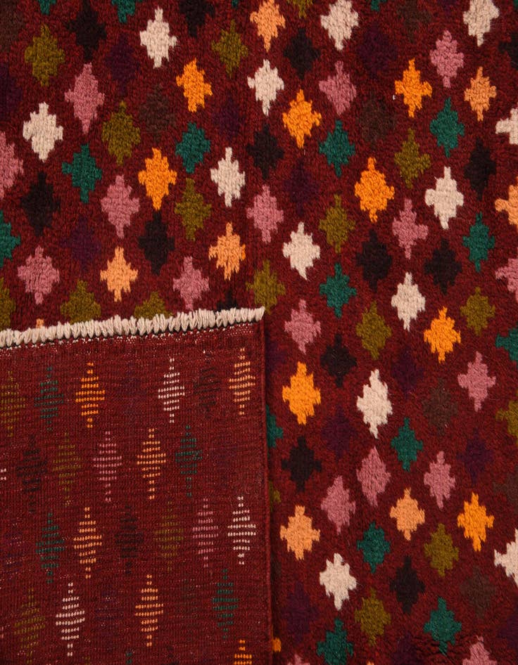 Detail image of 2' 11 x 9' 9  Hand Knotted Balouch Wool Runner Rug