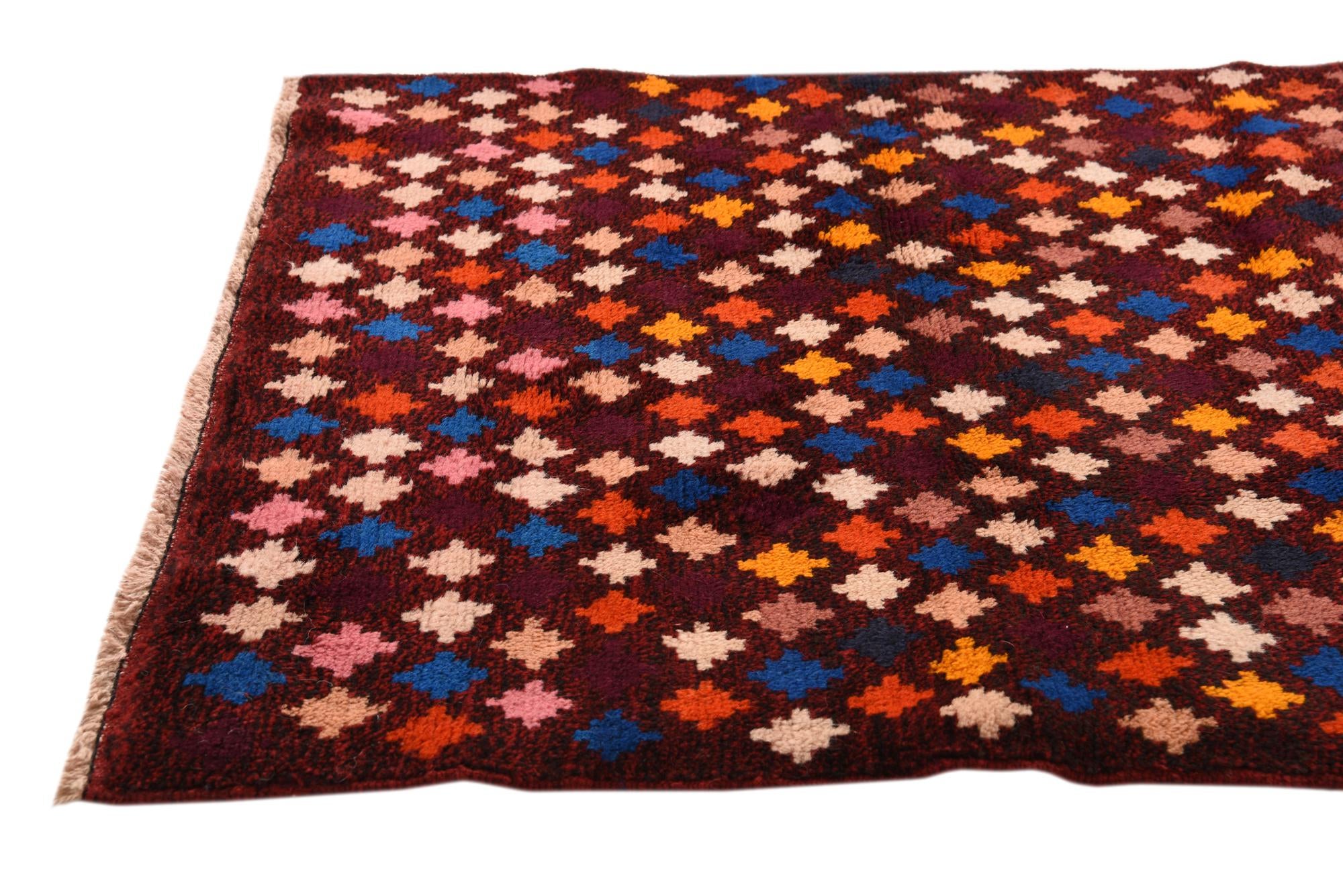 2' 11 x 9' 8 Hand Knotted Balouch Wool Runner Rug
