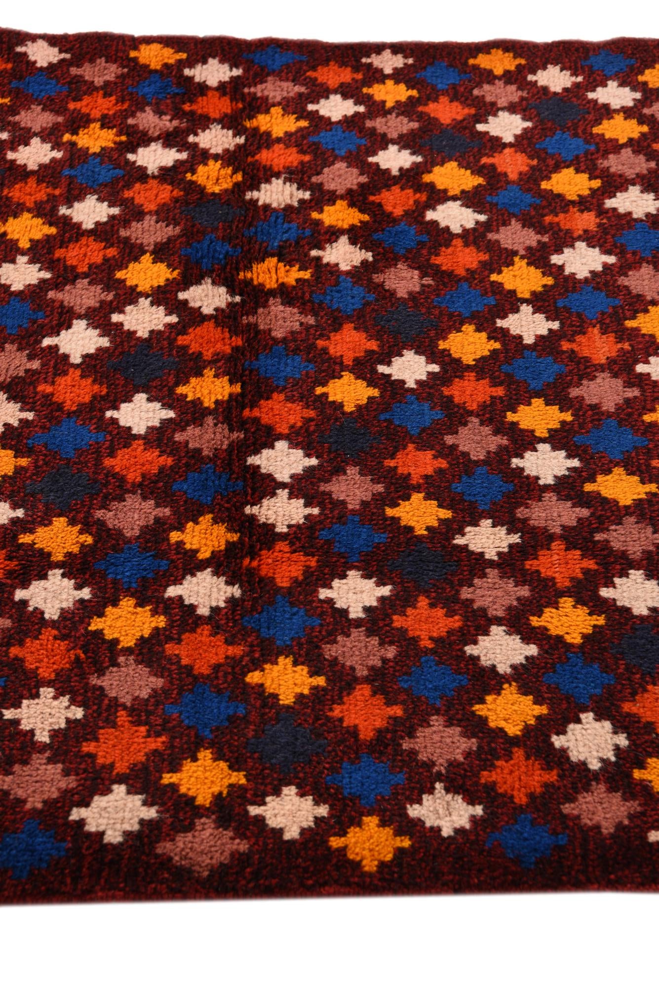 2' 11 x 9' 8 Hand Knotted Balouch Wool Runner Rug
