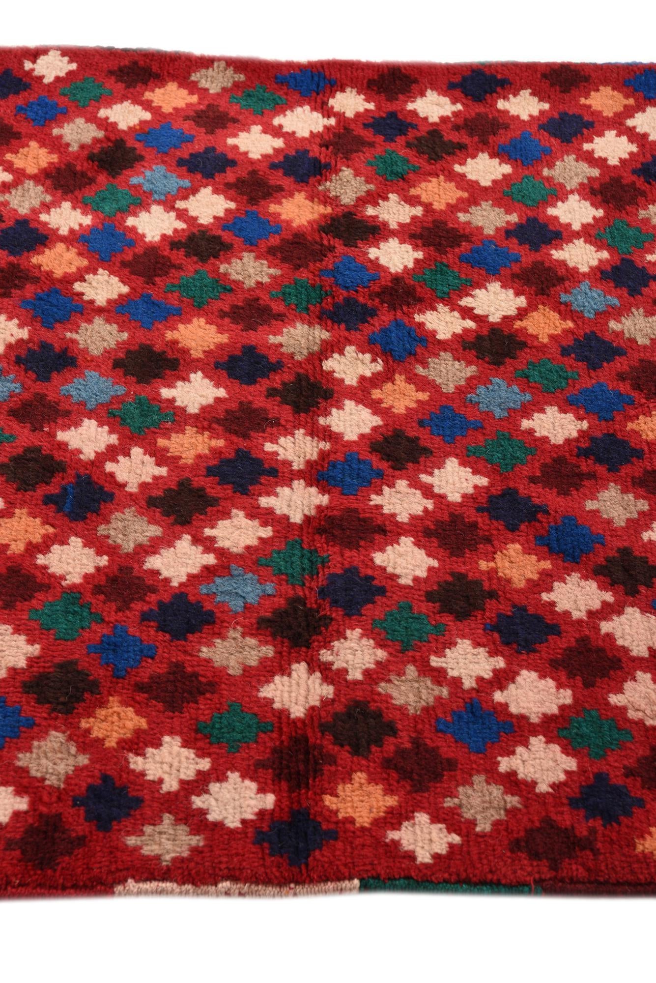 2' 9 x 10' Hand Knotted Balouch Wool Runner Rug