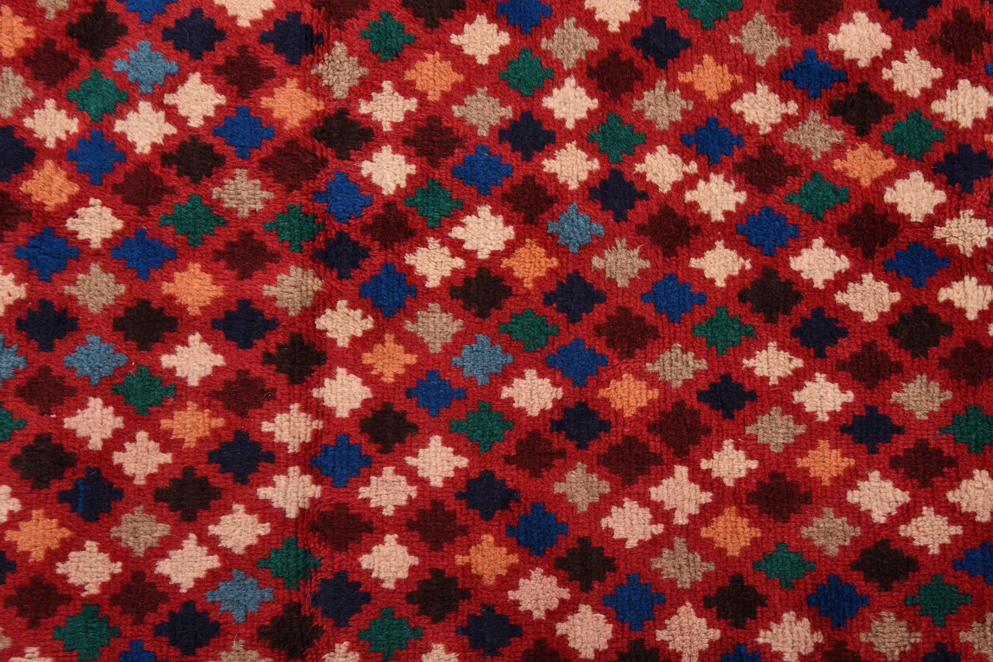 2' 9 x 10' Hand Knotted Balouch Wool Runner Rug