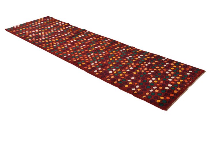 Detail image of 2' 9 x 9' 9 Hand Knotted Balouch Wool Runner Rug