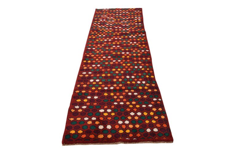 Detail image of 2' 9 x 9' 9 Hand Knotted Balouch Wool Runner Rug