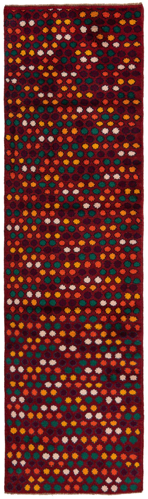 2' 9 x 9' 9 Hand Knotted Balouch Wool Runner Rug