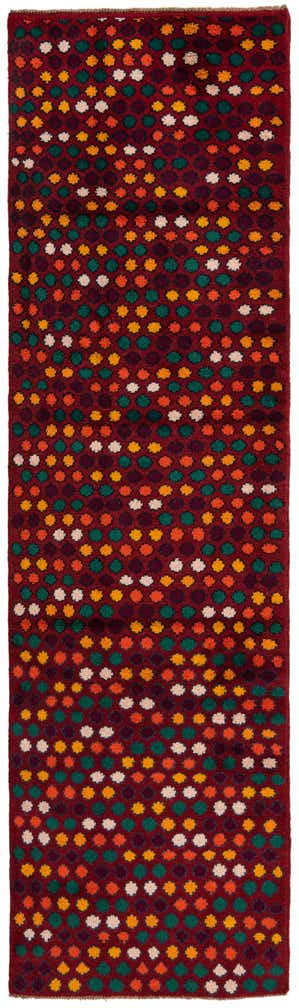 2' 9 x 9' 9 Hand Knotted Balouch Wool Runner Rug