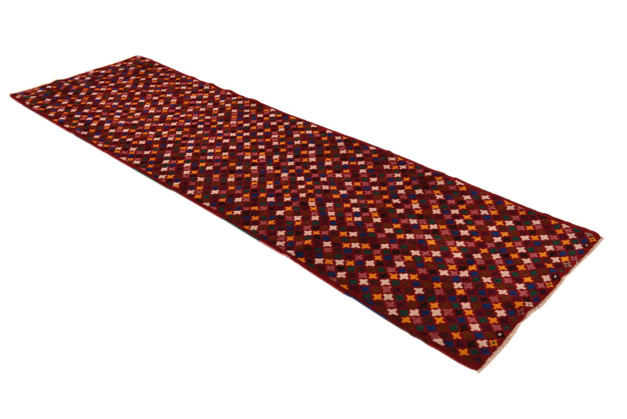 2' 8 x 9' 8 Hand Knotted Balouch Wool Runner Rug