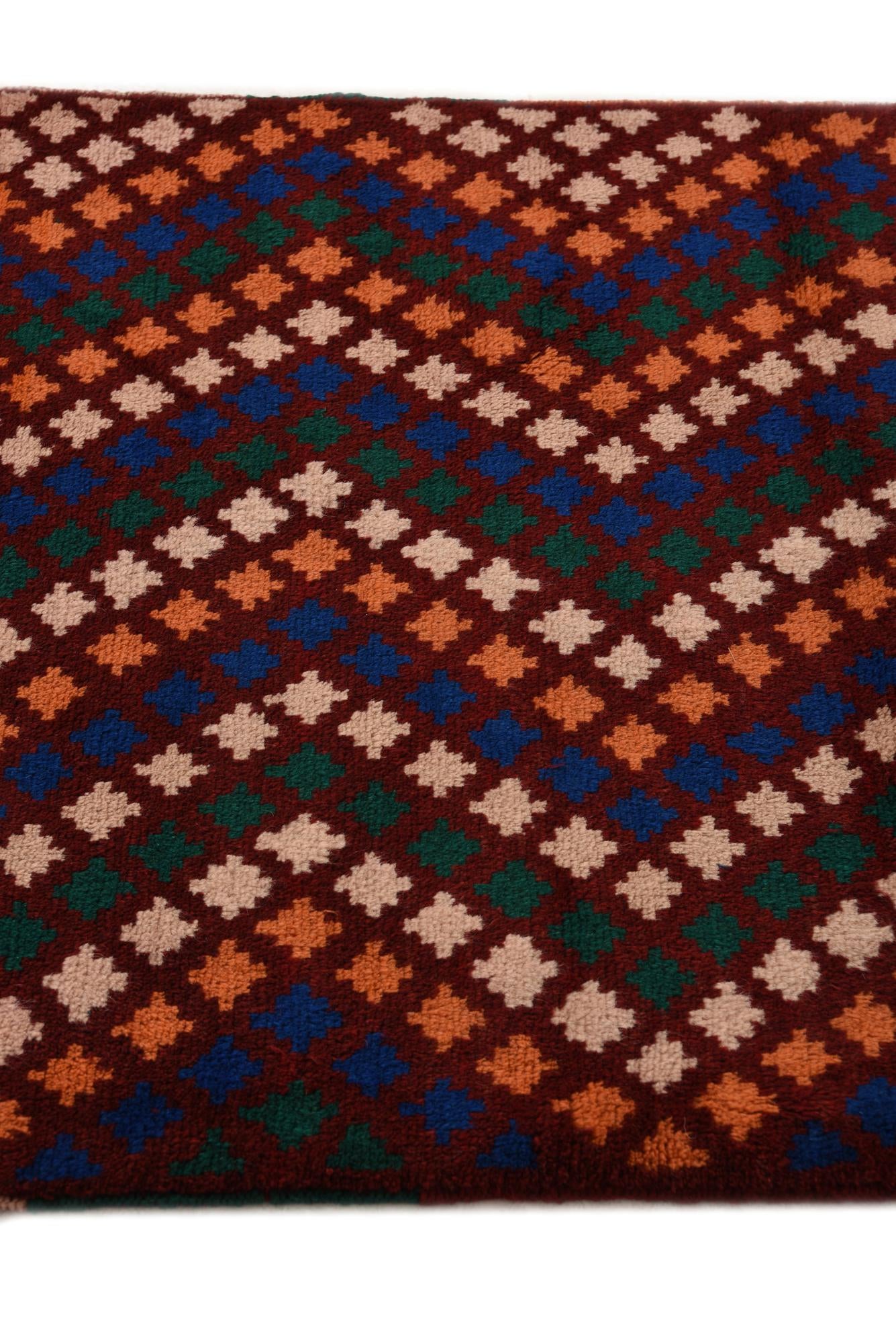 3' x 9' 5 Hand Knotted Balouch Wool Runner Rug