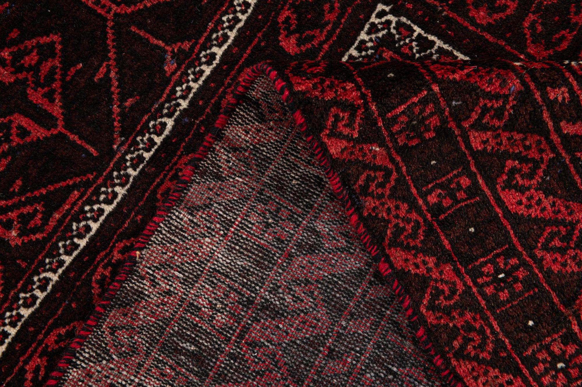 3' 2 x 6' 3 Hand Knotted Balouch Wool Runner Rug