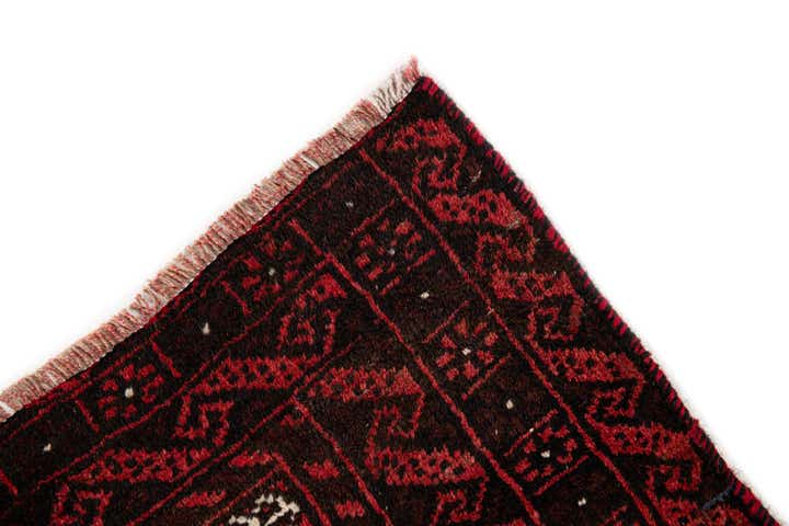 3' 2 x 6' 3 Hand Knotted Balouch Wool Runner Rug