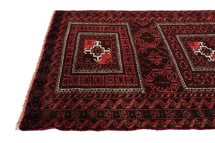 3' 2 x 6' 3 Hand Knotted Balouch Wool Runner Rug