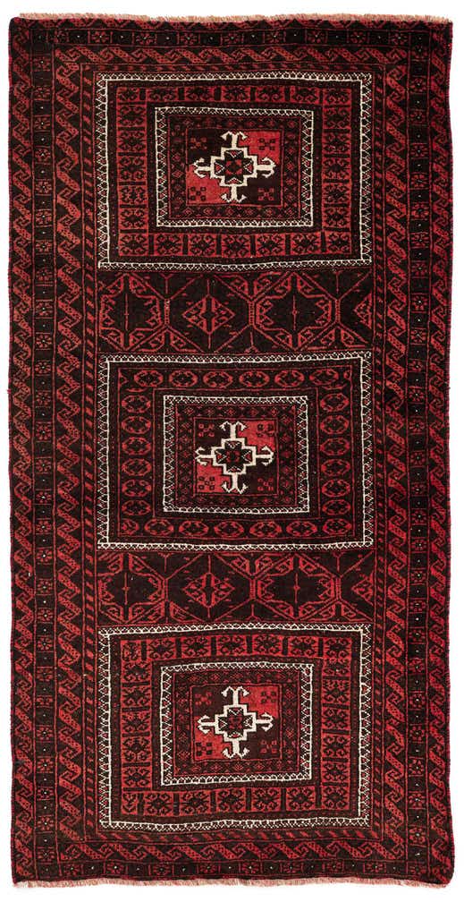 3' 2 x 6' 3 Hand Knotted Balouch Wool Runner Rug