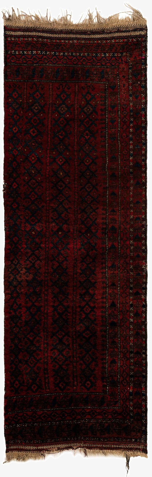 2' 7 x 7' 8  Hand Knotted Balouch Wool Runner Rug