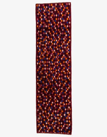 2' 9 x 10' Hand Knotted Balouch Wool Runner Rug