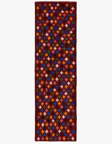 2' 10 x 10' Hand Knotted Balouch Wool Runner Rug