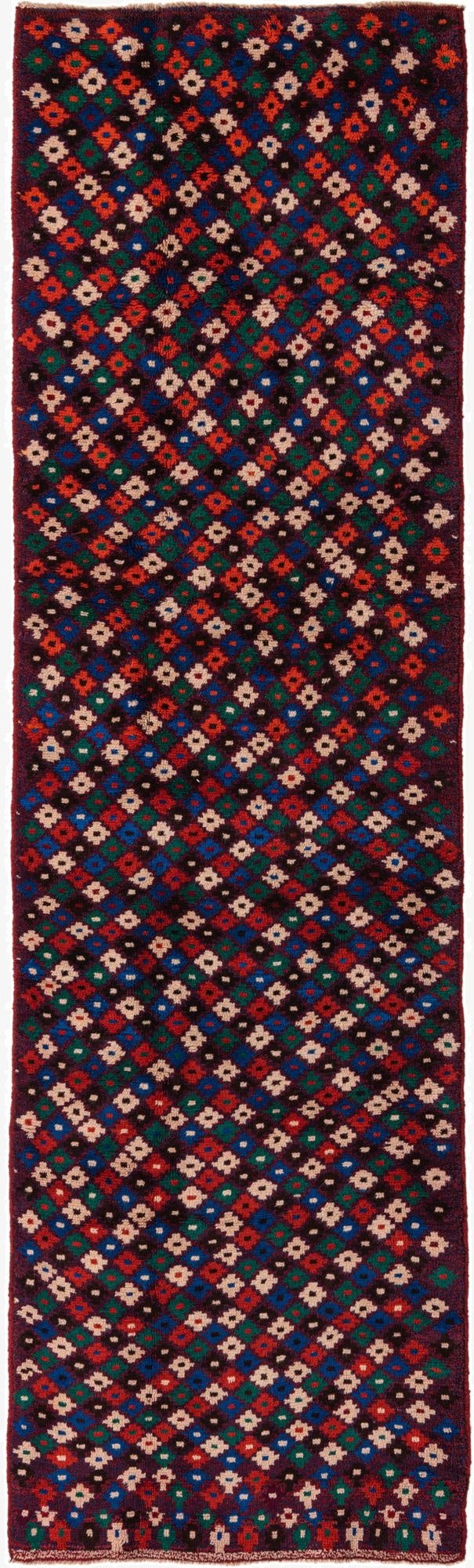 2' 10 x 10' 3  Hand Knotted Balouch Wool Runner Rug