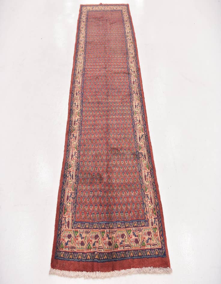 Detail image of 3' 8 x 10' 3  Hand Knotted Botemir Persian Wool Runner Rug